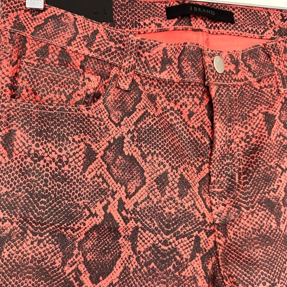 NWT J Brand  Selena Coated Kalani Boa Snakeskin Print Crop Boot Denim Jeans - Picture 6 of 12